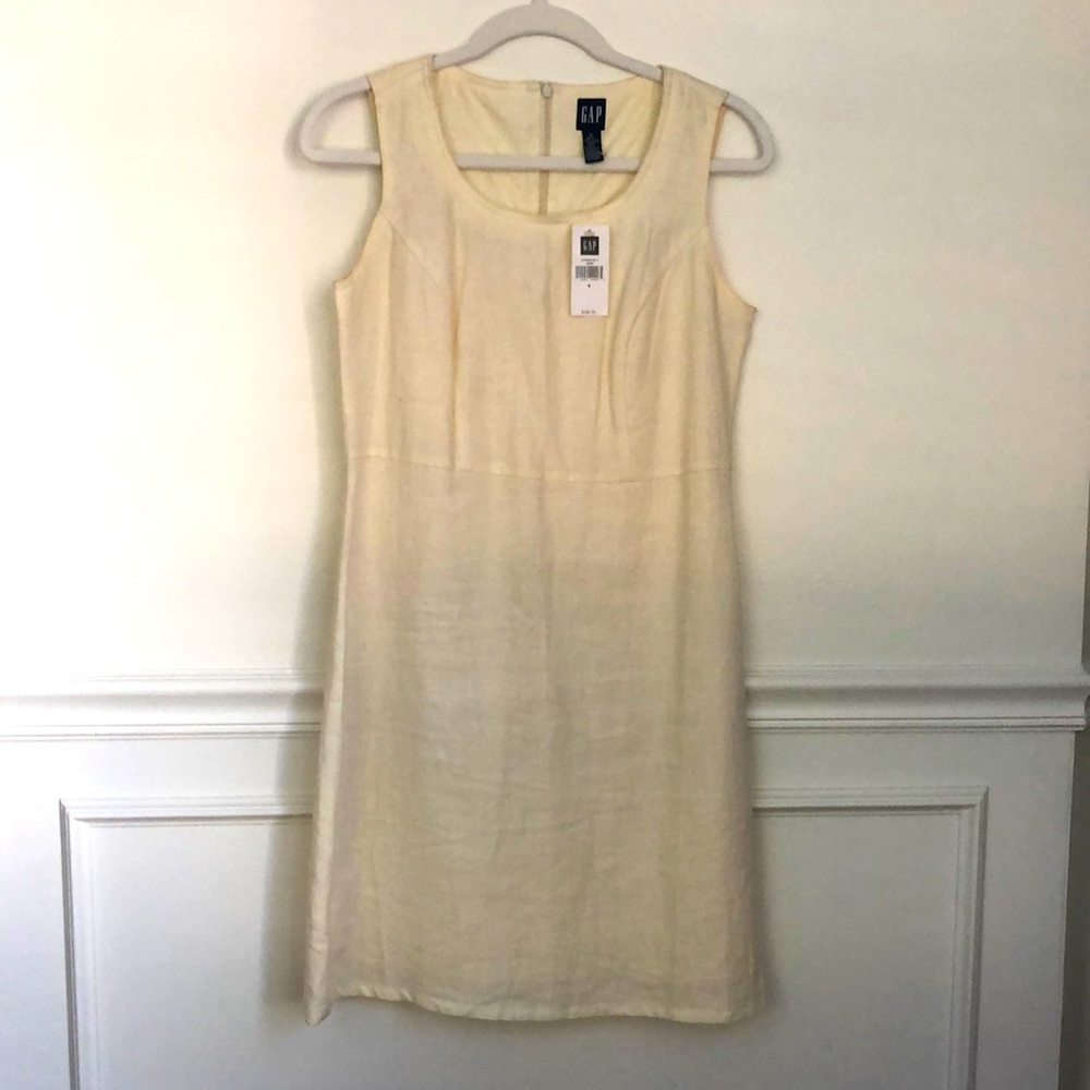 Vintage ivory linen dress from Gap, size 6